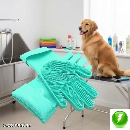 ZAIVRO Elite pet set Grooming Gloves for Bathing and Hair Removal