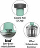 ZAIVRO Ultra-Cut Speedy Push Chopper & Processor